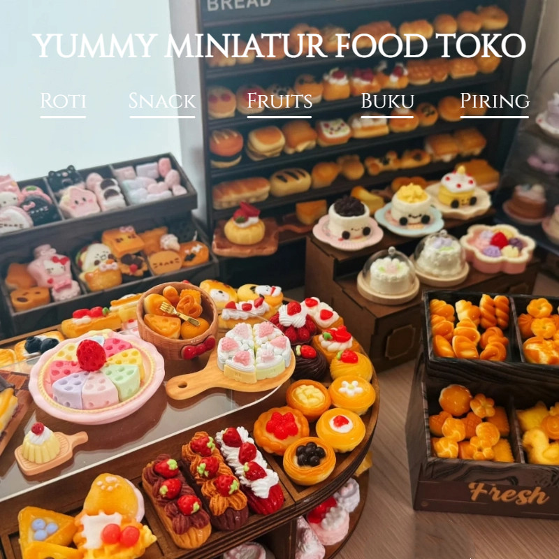 50Pcs Miniatur Food / Roti /Cake / Botol Anggur /Makanan / Diy Magnet Kulkas Miniatur
