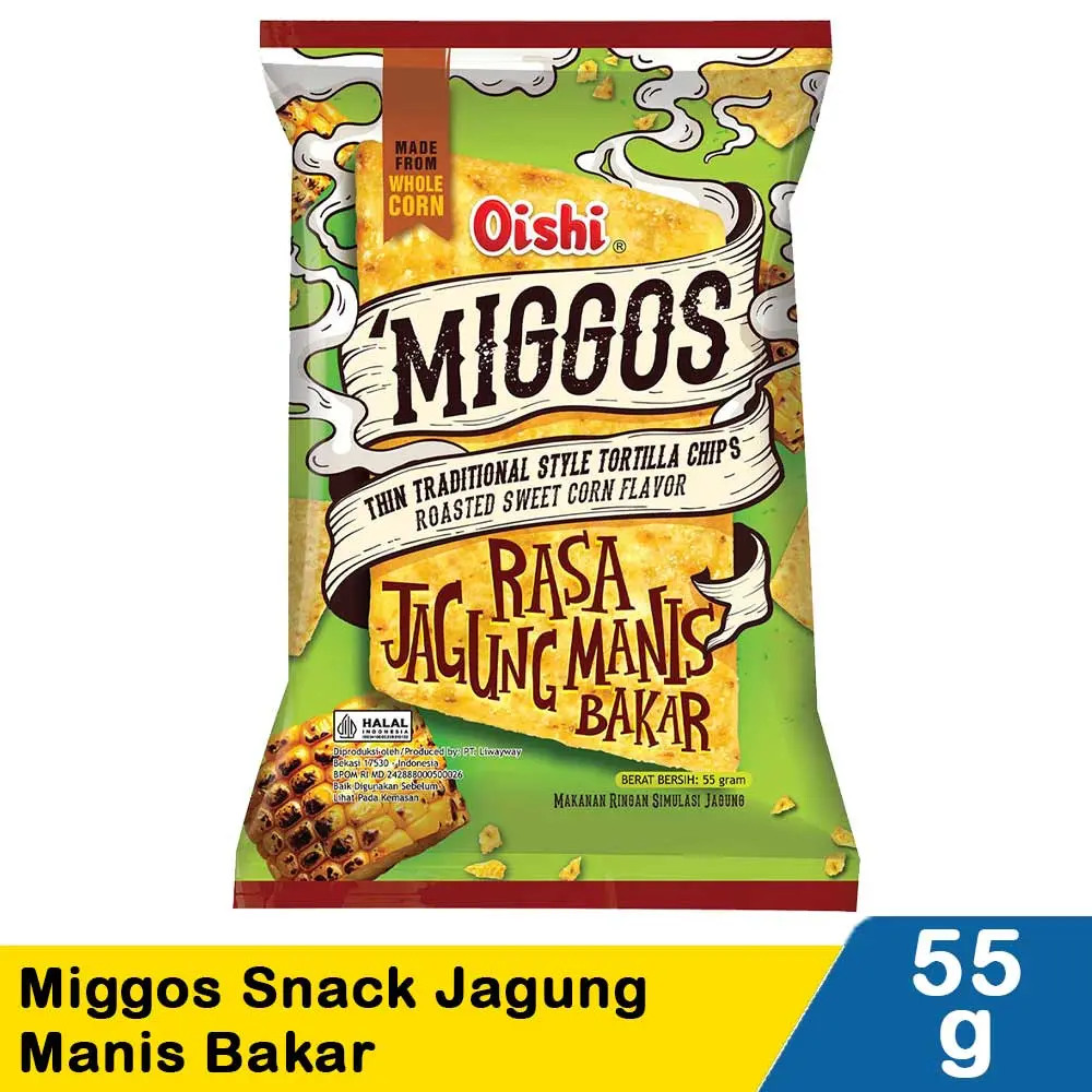 OISHI MIGGOS SNACK JAGUNG MNS BKR 55g