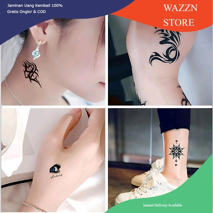 Wazzn- 1set isi 8 gambar cowo keren tato temporer 20rb