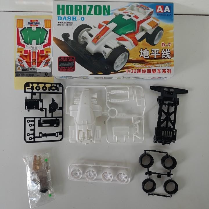 Tamiya White Orange Green Horizon Dash - 0 Fully Cowled Model Kit 1/32