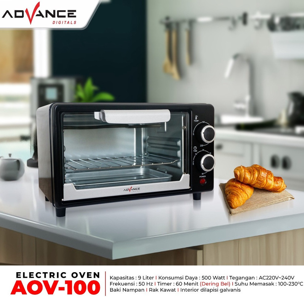 [HOME MART] OVEN ELEKTRIK ADVANCE AOV-100 / OVEN ROTI LISTRIK AOV100 / OVEN KUE / OVEN LISTRIK