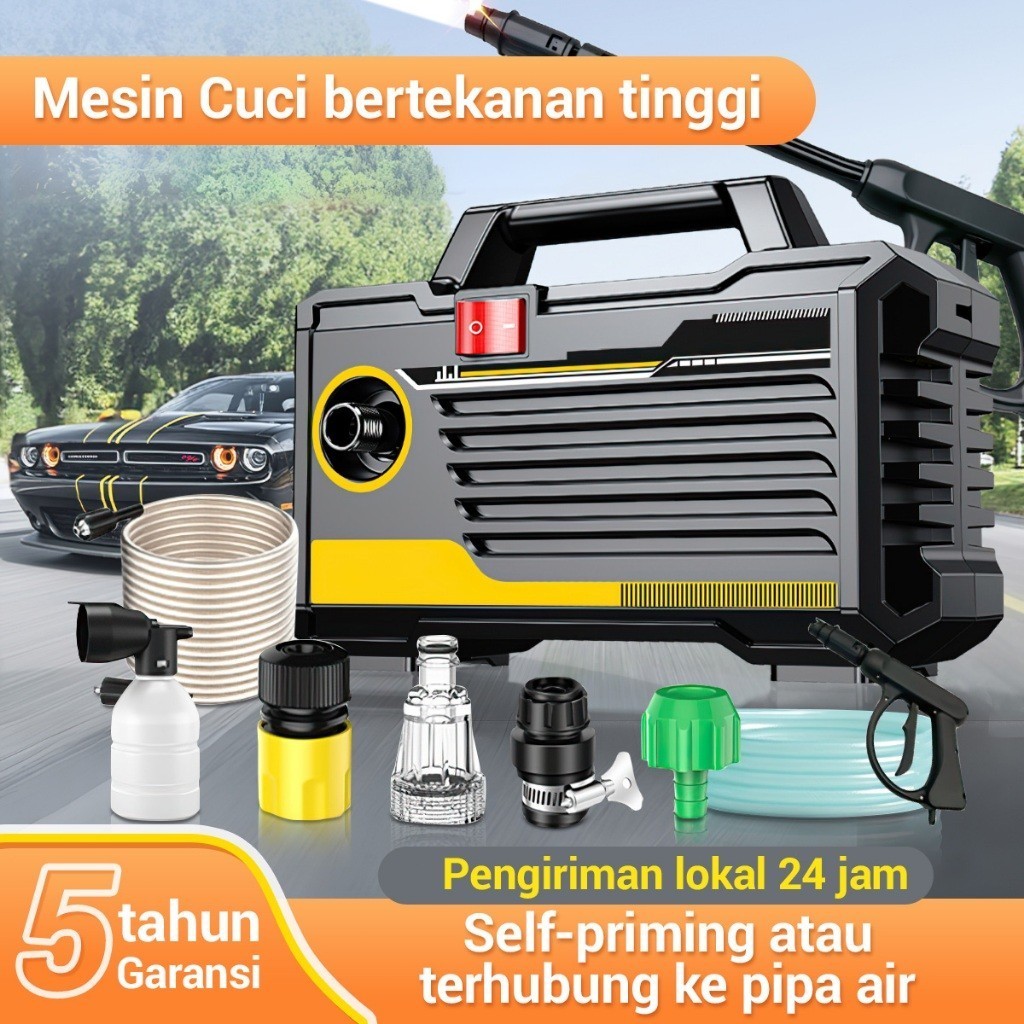 [COD] 680W mesin cuci mobil tekanan tinggi Alat steam cuci motor & mobil Jet Cleaner High Pressure W