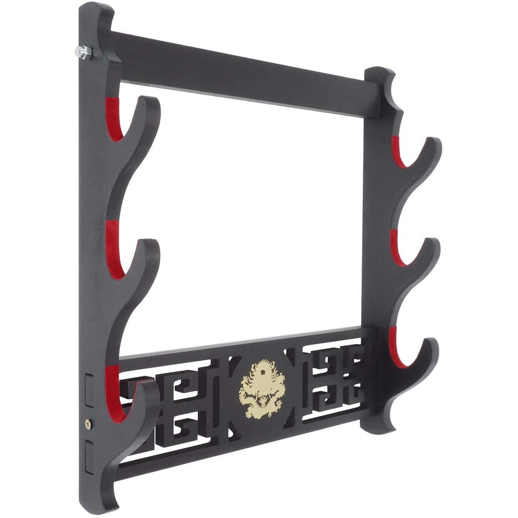 Dragon Sword Holder Wall Mount Velvet Padded Katana Stand Samurai Sword Holder Display Rack