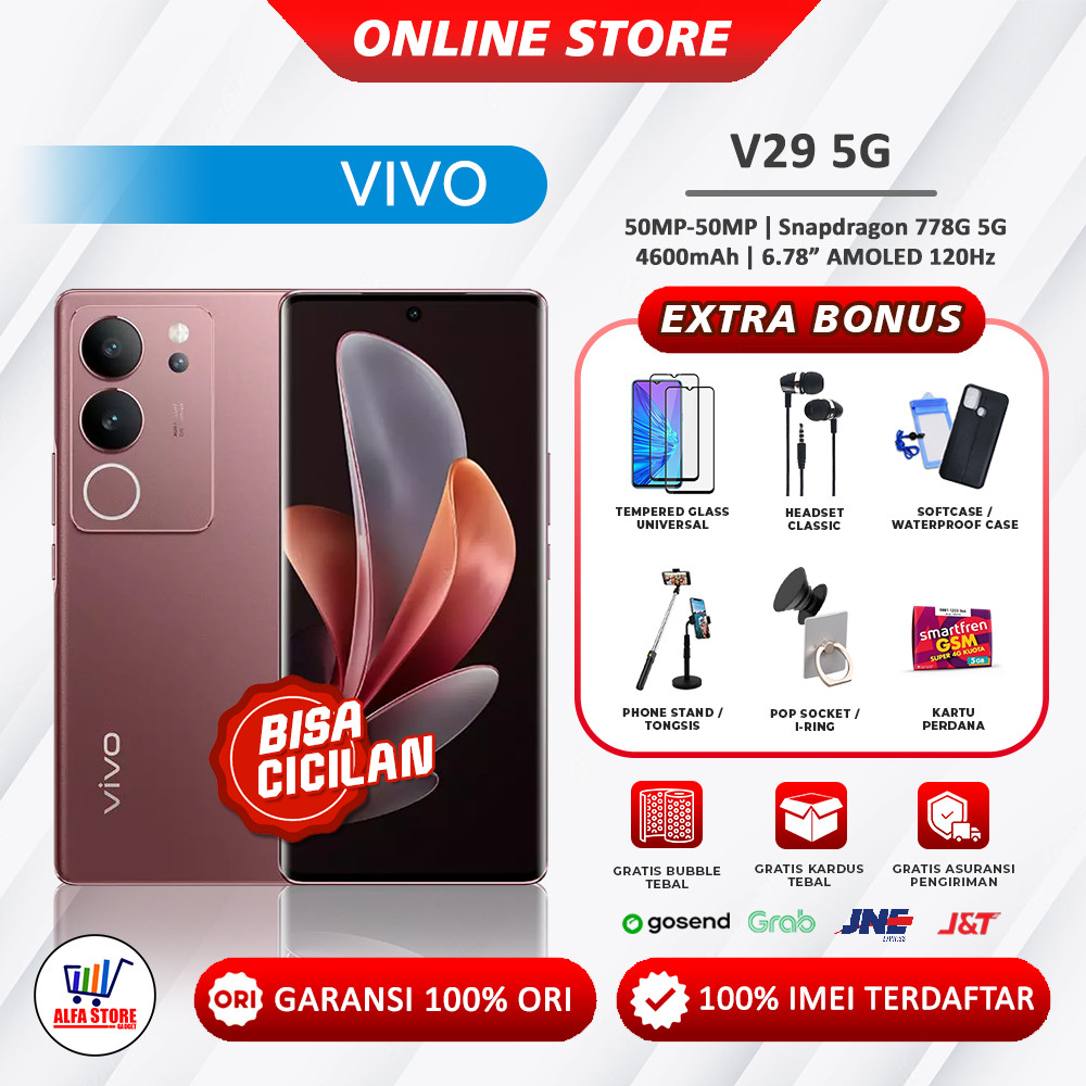 Vivo V29 5G Ram 12/512Gb v29 5G ram 8/256gb v29e 5G ram 8/256gb garansi resmi
