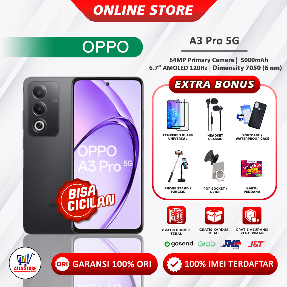 Oppo A3 PRO 5G NFC Ram 8/256GB + EXT 8GB UP TO 16GB oppo a3pro A3Pro Garansi resmi