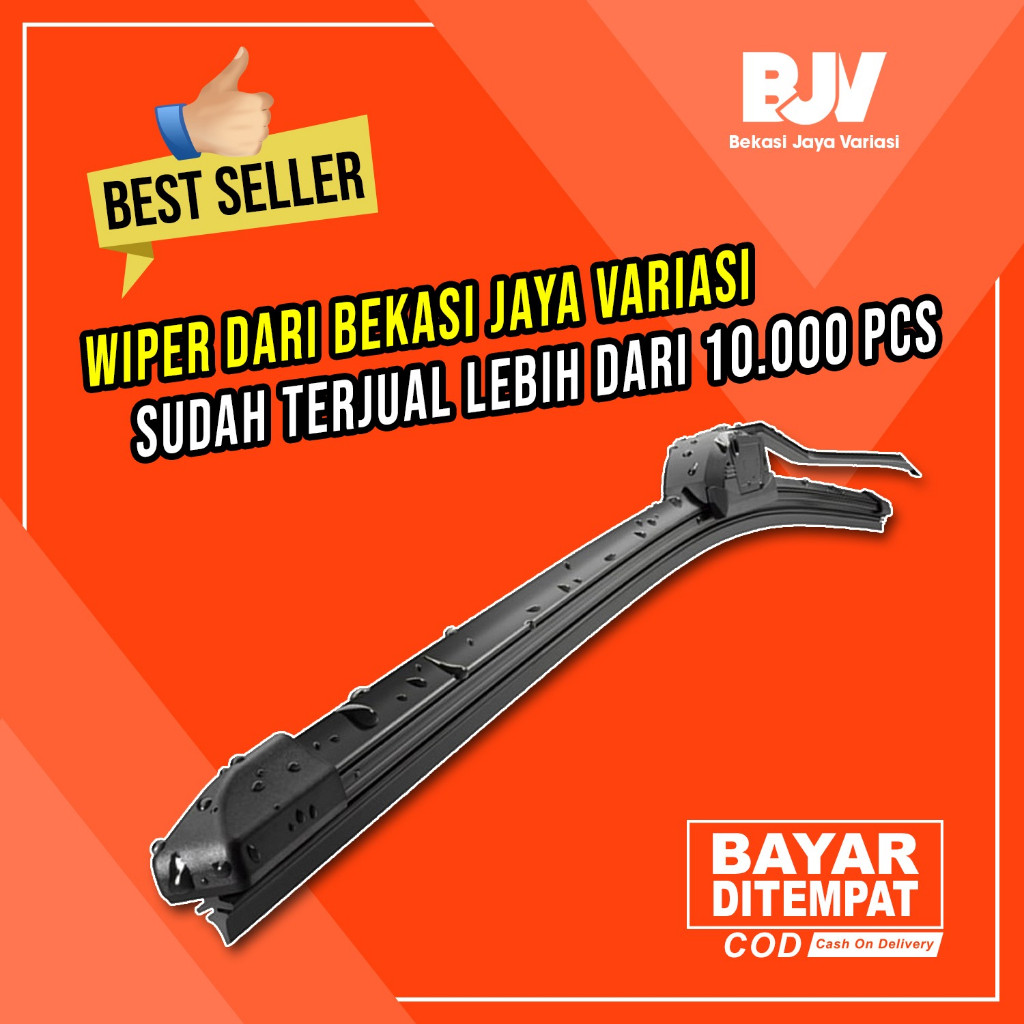 RUNSHOP_ Wiper Mobil Dual Blade - Universal Semua Mobil - Wiper Frameless Dual Karet Double Blade La