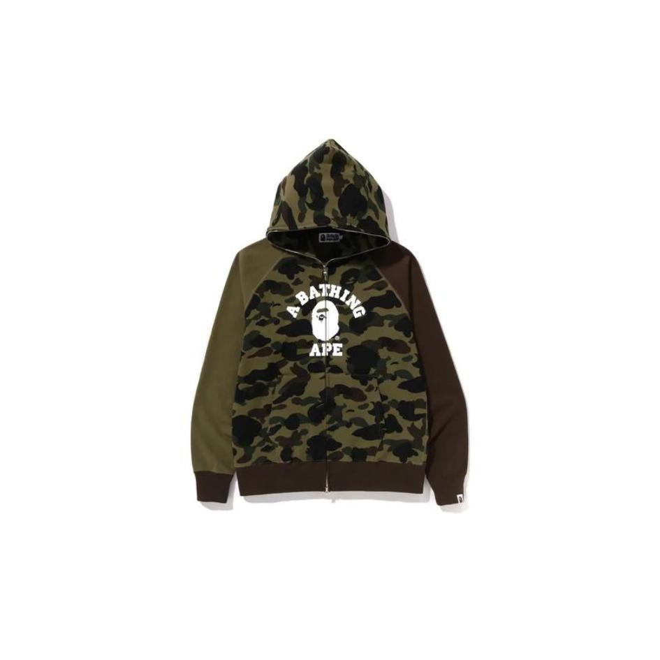 HODDIE PRIA A BATHING APE 1ST CAMO CRAZY COLLEGE FULL ZIP HOODIE