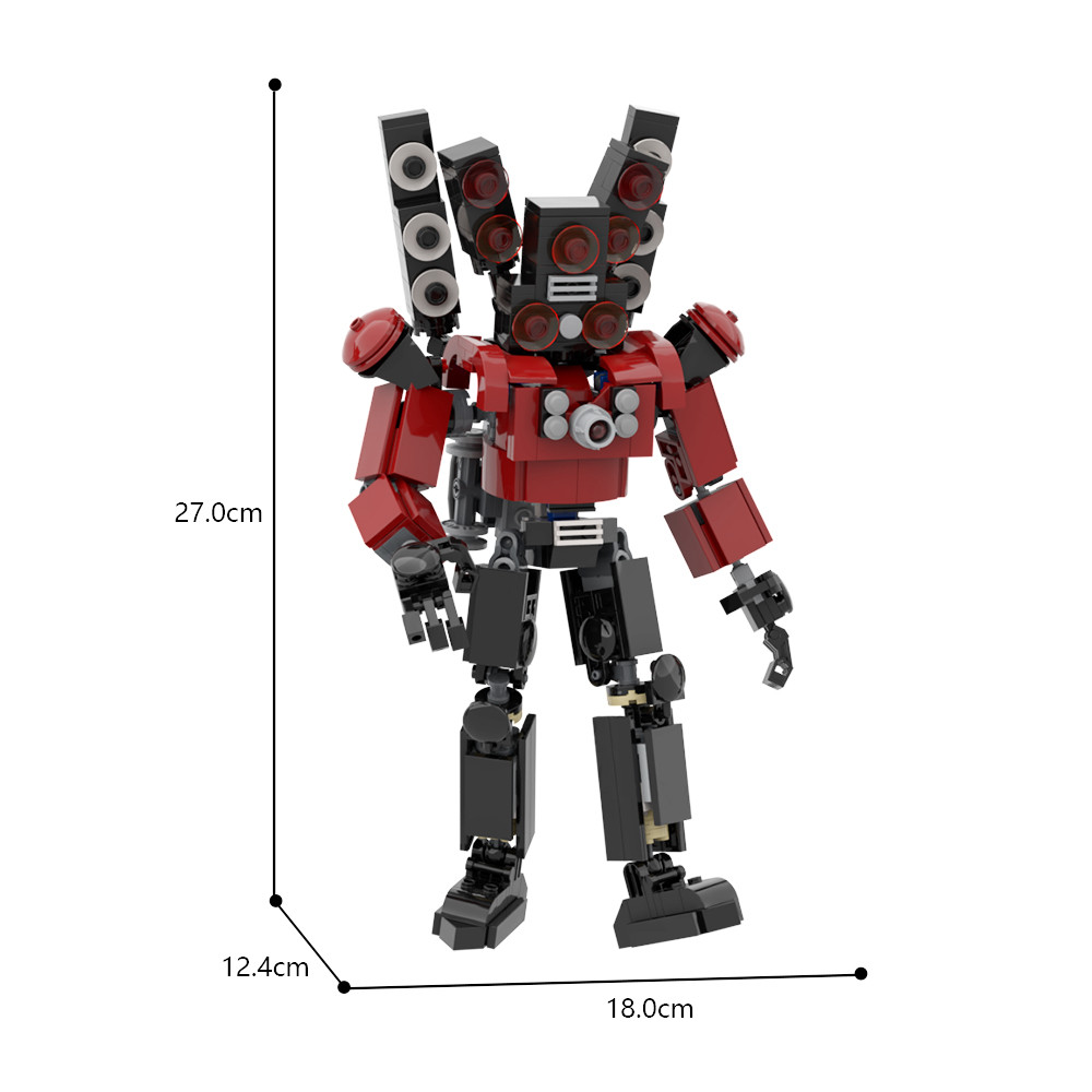 Moc Titan Speakerman The Speaker Titan Model from Funny Anime Videos:For lego Skibi Toilet ,172 Piec