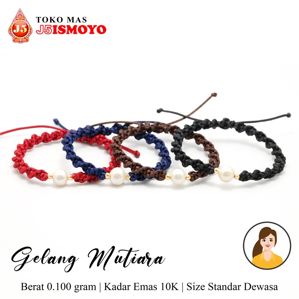 Gelang Emas Tali Mutiara Michi Seaworld J5 Ismoyo