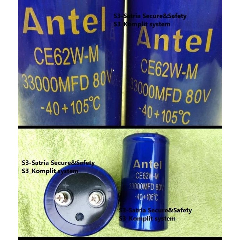 Elco 33000MFD 80V Elko 33000UF 33000 UF 80 V MFD Antel