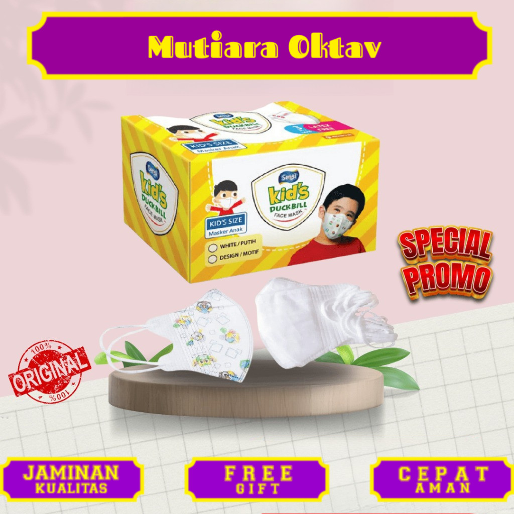 SENSI DUCKBILL KIDS 40PCS MASKER ANAK SENSI DUCKBILL