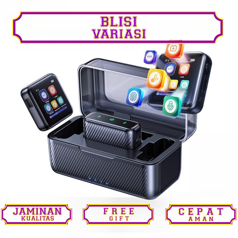 TNW N15 Wireless Microphone Clip On Mic Hp dan Kamera Lavalier Mikrofon untuk Live Vlog Tiktok Youtu