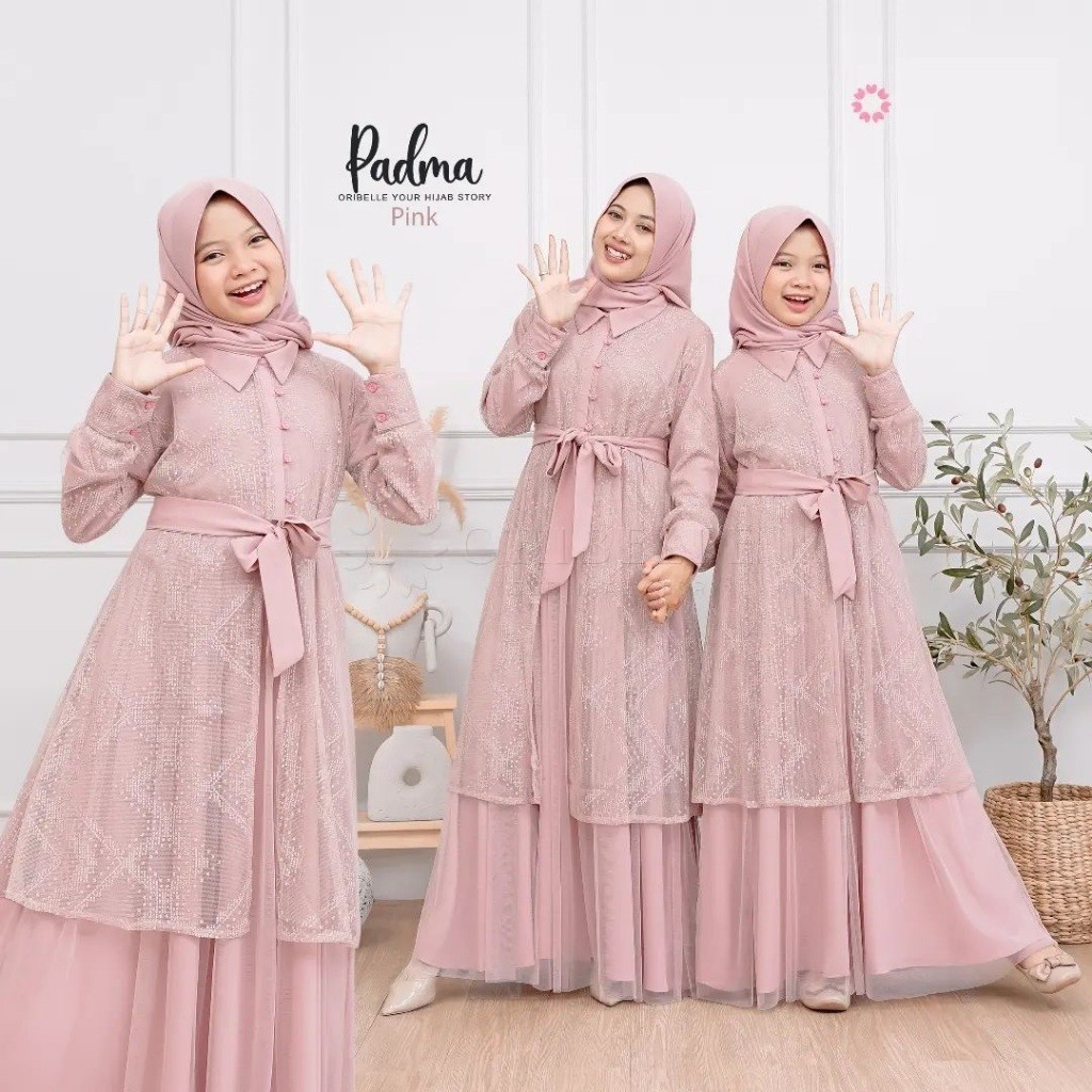 FREE ONGKIR BAJU ANAK TANGGUNG SATU SET GAMIS+HIJAB+ROMPI BRUKAT+TALI PINGGANG USIA