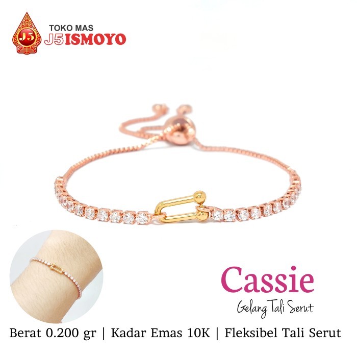Gelang Tali Serut Kombinasi Emas Cassie J5 Ismoyo
