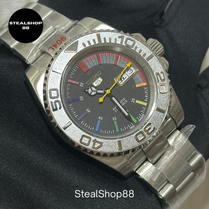 Seiko Submariner Rainbow Rhodium NH36 DayDate Submariner Indo