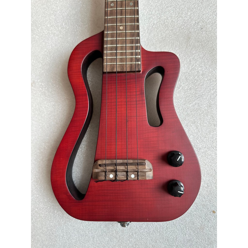 Factory Stock Electric Ukulele 23 Inch Beautiful Portable Travel Concert Solid Wood Ukulele Play Sil