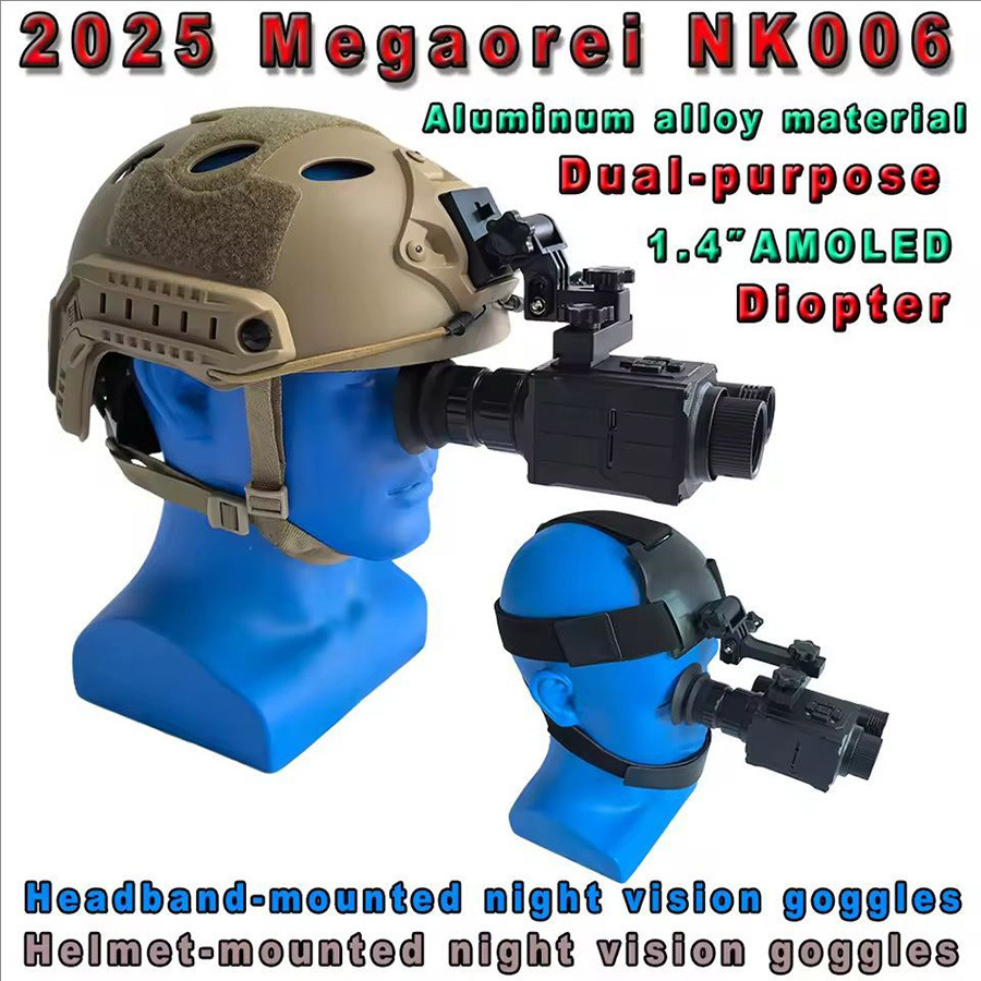Megaorei NK006 Helmet Night Vision Monocular Long-Distance Infrared 5X Zoom 1080P Digital Hunting Ni