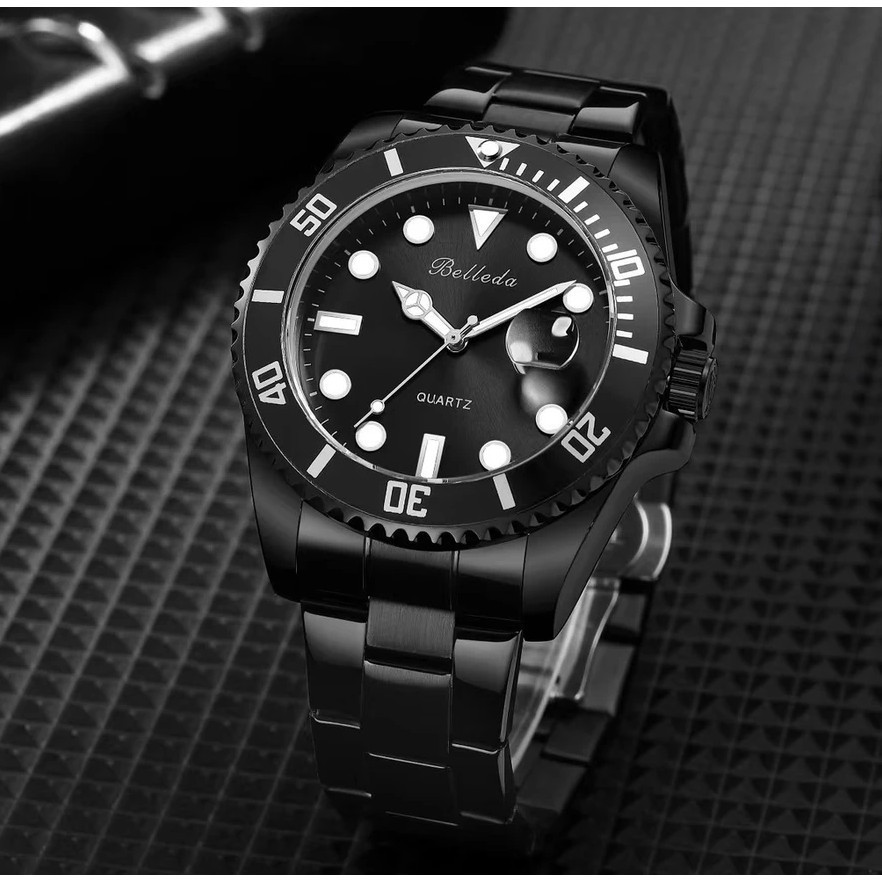 Jam Tangan Pria Belleda 9479-2 Rantai tanggal Aktif Anti Air 3 Atm Man Watches ORIGINAL NEW