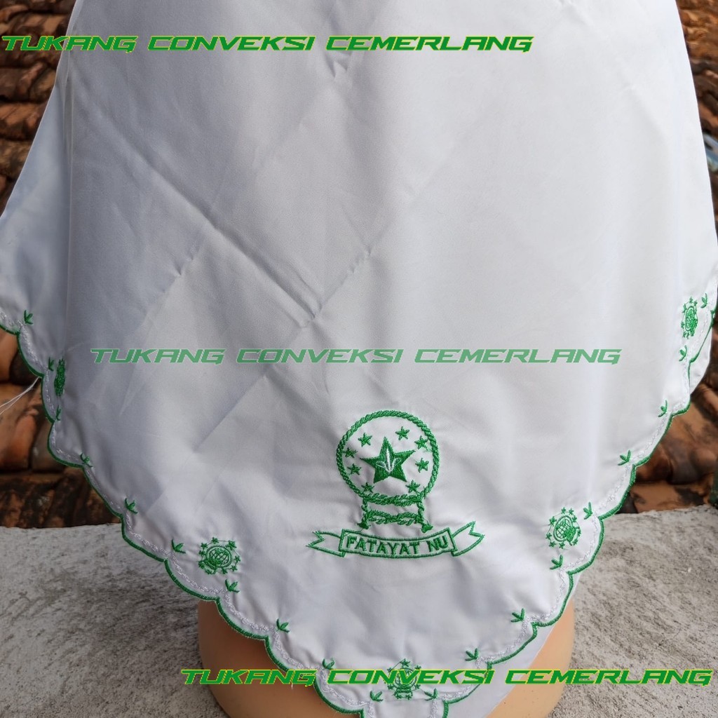 Jilbab Fatayat Bordir Segi 4 / Kerudung Fatayat NU Terlaris / Hijab Muslimat / Hijab NU