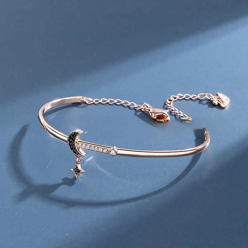 Star and Moon Bracelet Using Element Crystal Sun Moon Star Bracelet