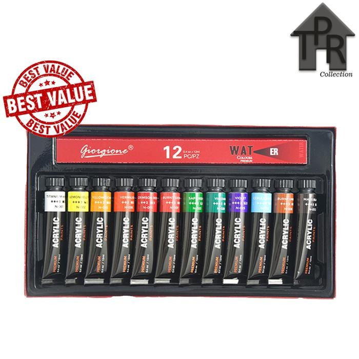 [NOBLES] Set cat lukis akrilik premium komplit / tube12ml. x 12/24/30 warna - 12 warna