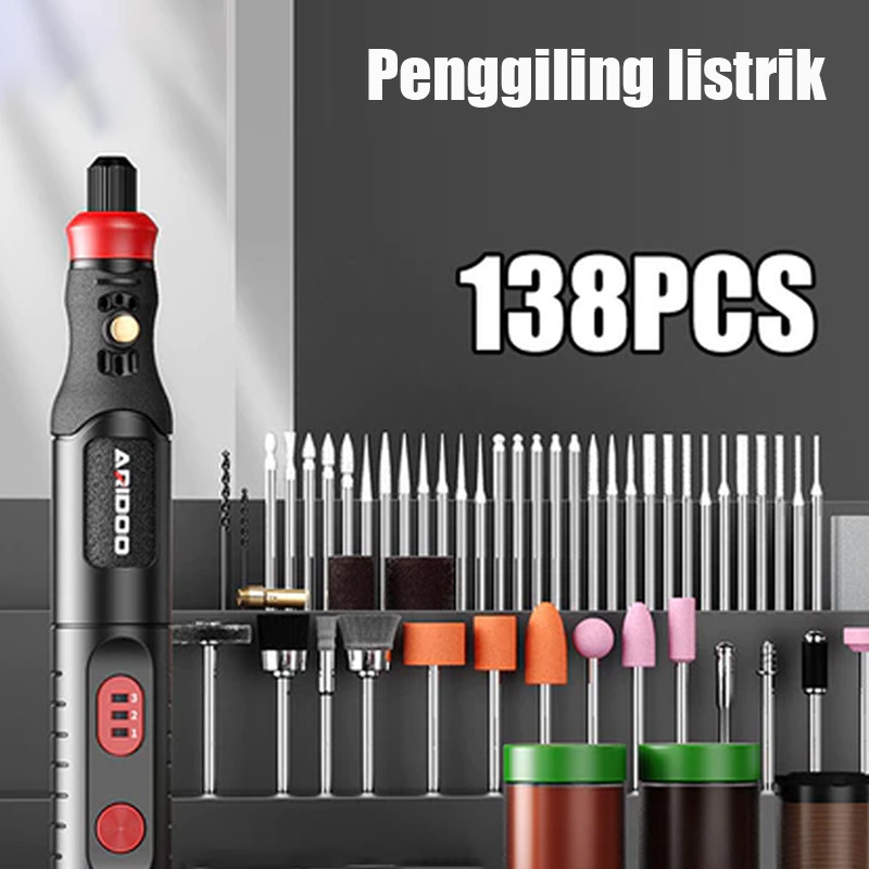 Bor Mini Grinder Set Mesin Ukir Poles Gerinda Listrik Alat Ukir Grafir/ Alat Ukir Kayu /Alat Amplas 