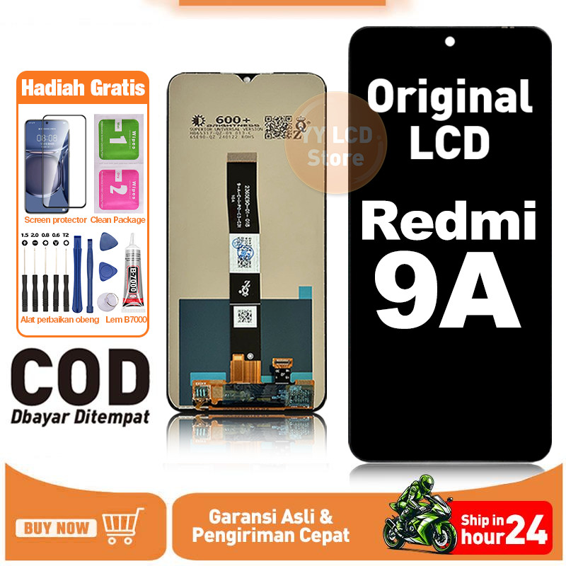 LCD Redmi 9A TOUCHSCREEN Fullset Asli Crown Murah Ori Compatible For Glass Touch Screen Digitizer Or