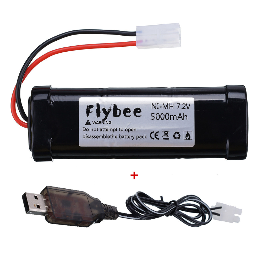 7.2V 3500/5000mAh NiMH Rechargeable RC Toy Battery 7.2V Charger With Tamiya Discharge Connector For 