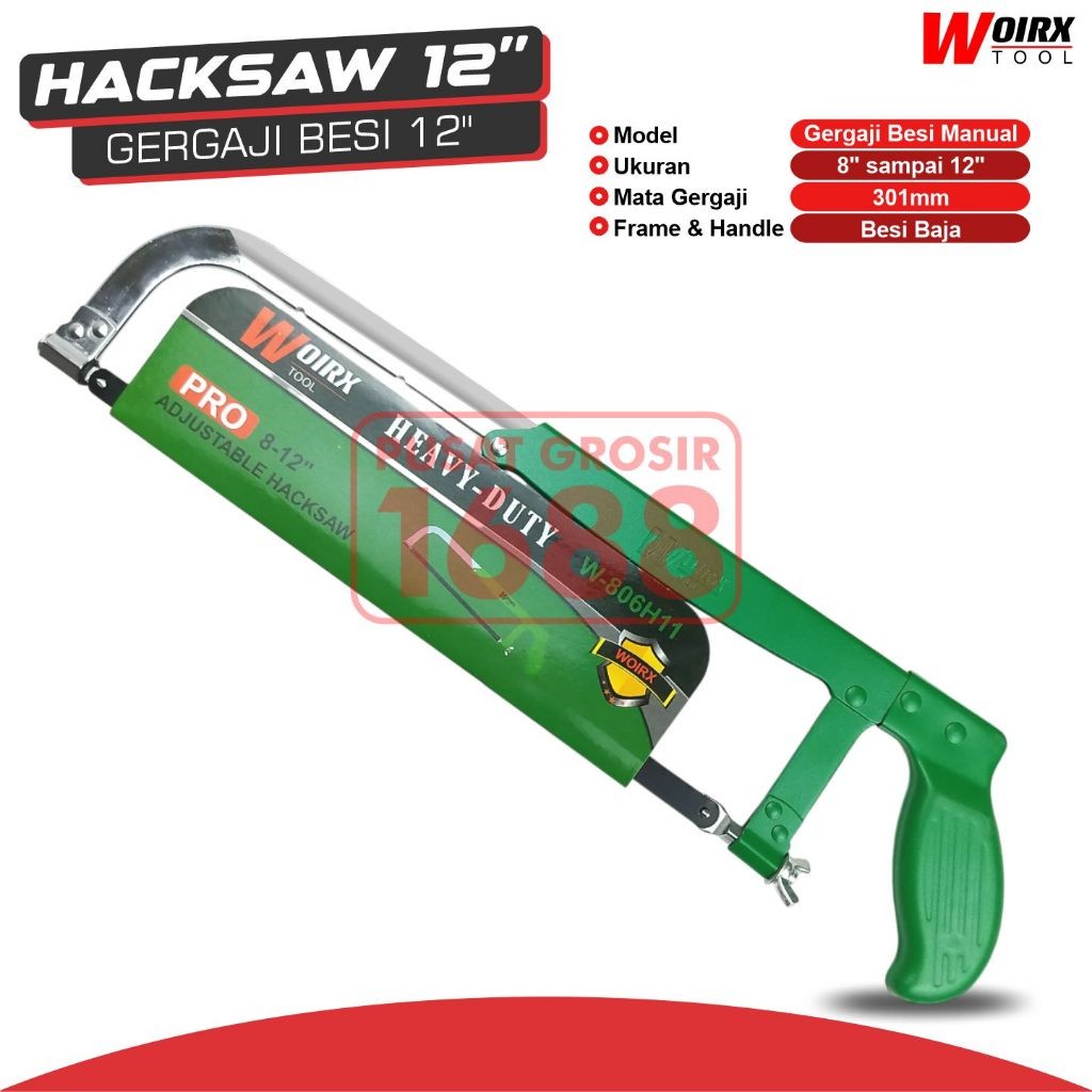 Gergaji Besi Multifungsi Adjustable 8 10 12 Inch 300mm Gegaji Kayu Papan Pohon