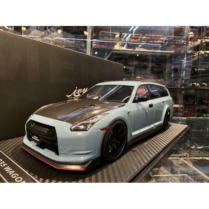 1/18 IVY MODEL NISSAN GT-R STAGEA WAGON R35 GREY DIECAST