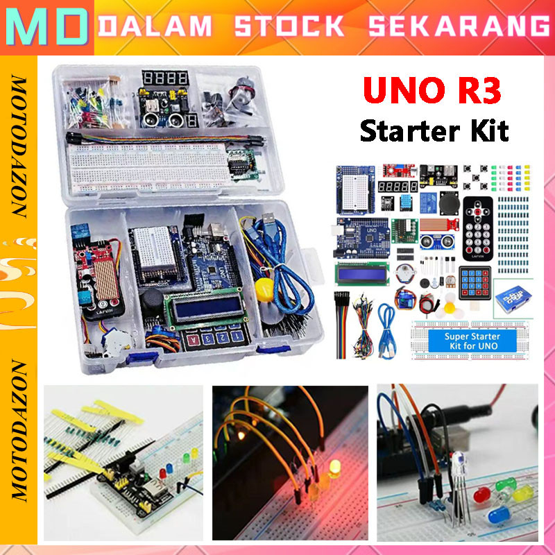 Stok Tersedia - Arduino Uno R3 starter kit Paket Compatible 2 / Belajar Arduino Uno R3 RFID Starter 