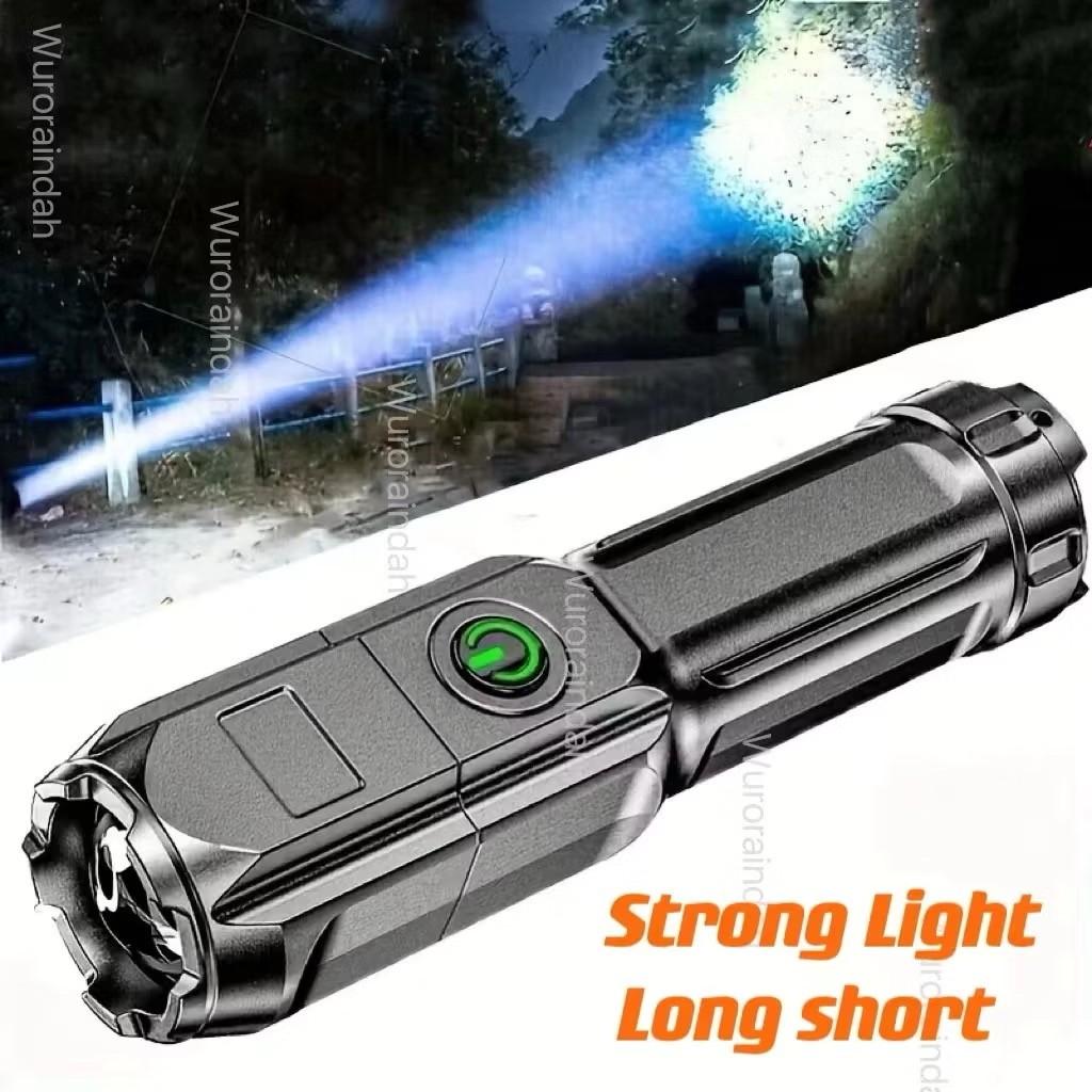 Senter Led mini Jarak Jauh / Senter Cas Super Terang