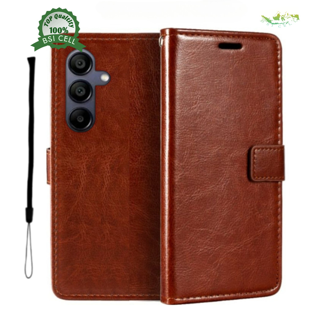 CASE SAMSUNG A15 | A15 5G LEATHER CASE SARUNG HP DOMPET KULIT FLIP COVER CASE BUKA TUTUP KESING DOMP