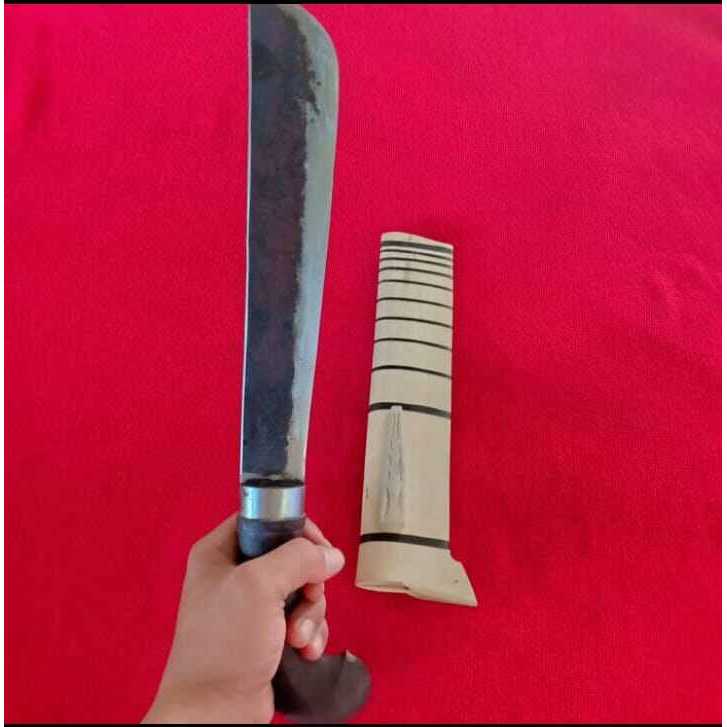 RM STORE golok daging golok kayu bambu panjang bilah 29cm