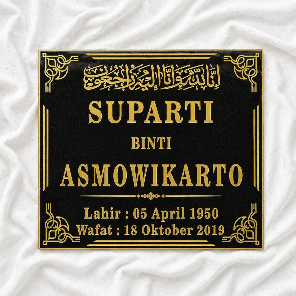 DUNIA NISAN Cahaya Nisan - Batu Nisan 30x30 Granit Tanpa dudukan
