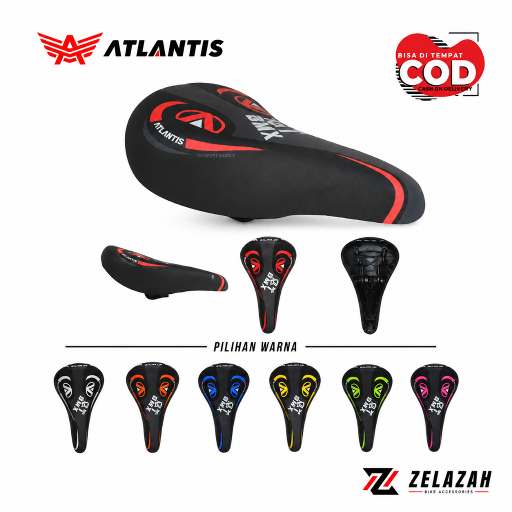 Sadel Sepeda Anak Motif Atlantis Cocok untuk Sepeda 12 16 18 20 Inch