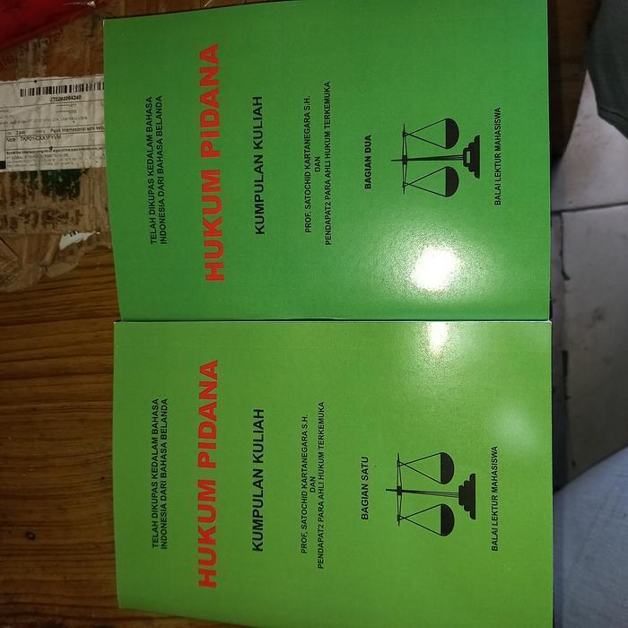 HUKUM PIDANA kumpulan kuliah bagian 1-2, Prof Satochid Kartanegara, SH