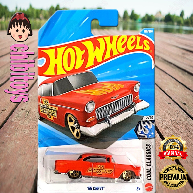 Hot Wheels 55 Chevy Merah Diecast Mobil Klasik Chevrolet