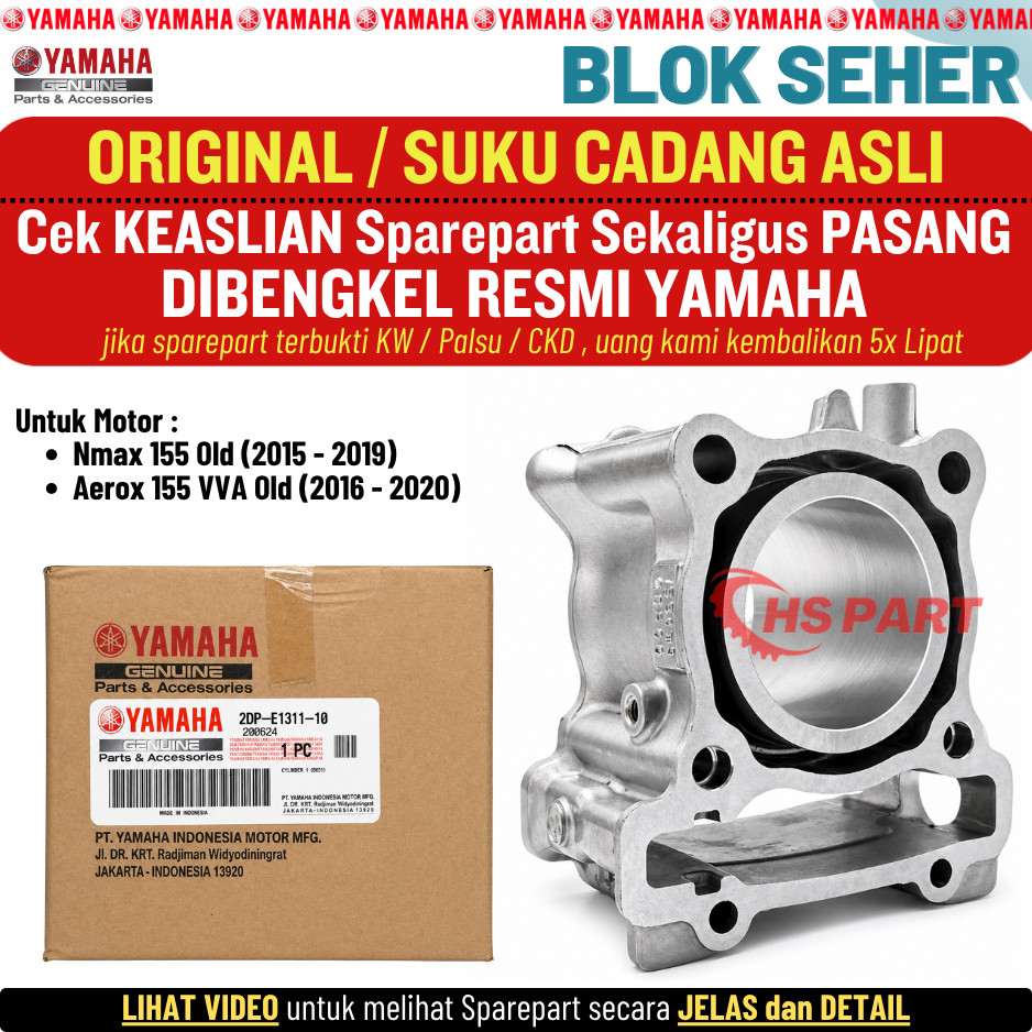 Blok Block Seher Cylinder Nmax Aerox 155 Old Original Yamaha 100%
