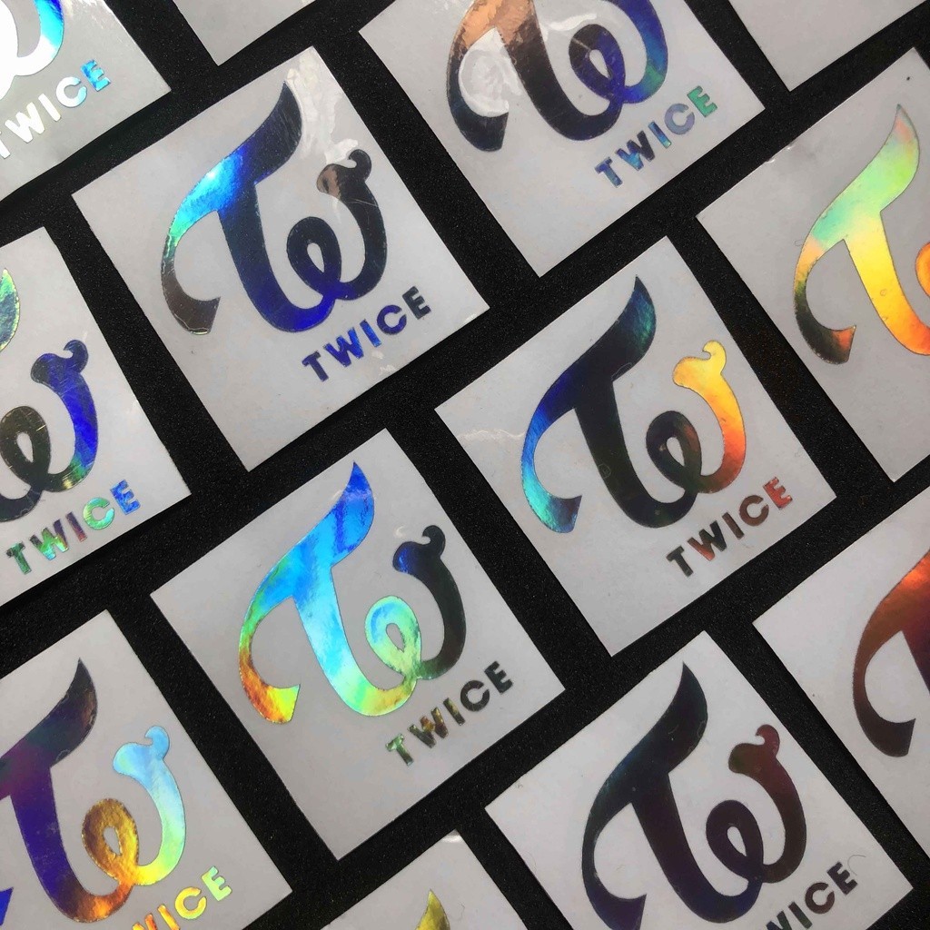 [leavesblossom] TWICE Logo hologram Murah Sticker Logo TWICE Holo