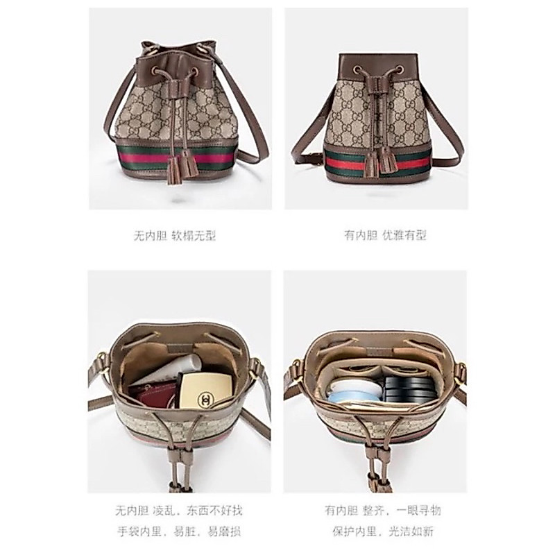 Bag organizer GG Ophidia mini small med bucket bag / organiser dalaman tas oval bulat dalam inner in