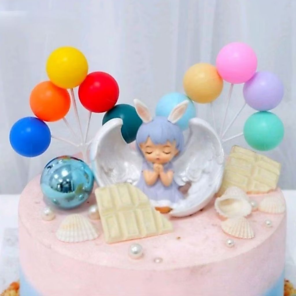 Topper balon plastik topper kue bentuk balon untuk hiasan cake ulang tahun topper kue tart bentuk ba
