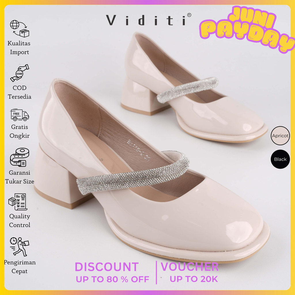Viditi Raina Block Heels | Shoes | Sepatu Import Wanita | Nikahan | Wisuda | Seserahan | Pesta