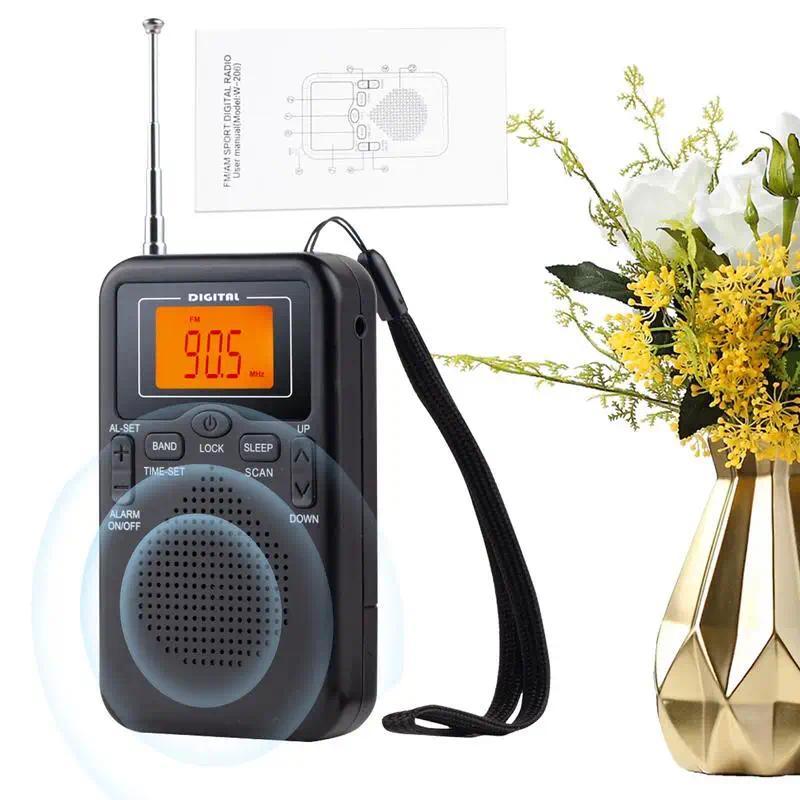 Mini Portable Pocket FM Radio Handheld Walkman Radios Pocket Radios Receiver  Portable Walkman Speak