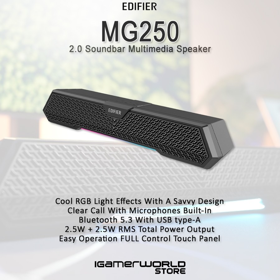 Edifier MG250 Bluetooth Speaker RGB 52mm Drivers