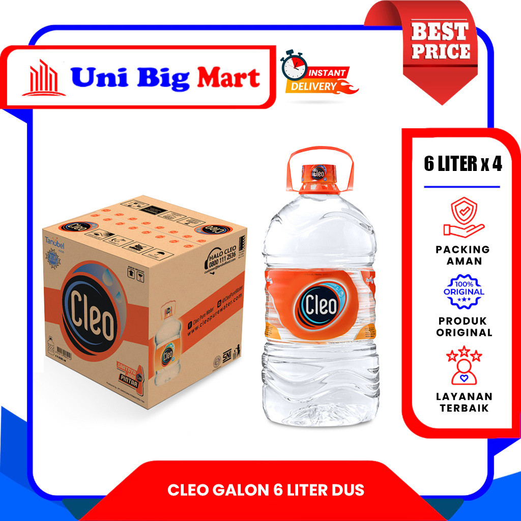 CLEO AIR MINUM GALON KECIL - (5 Liter x 4 pcs)