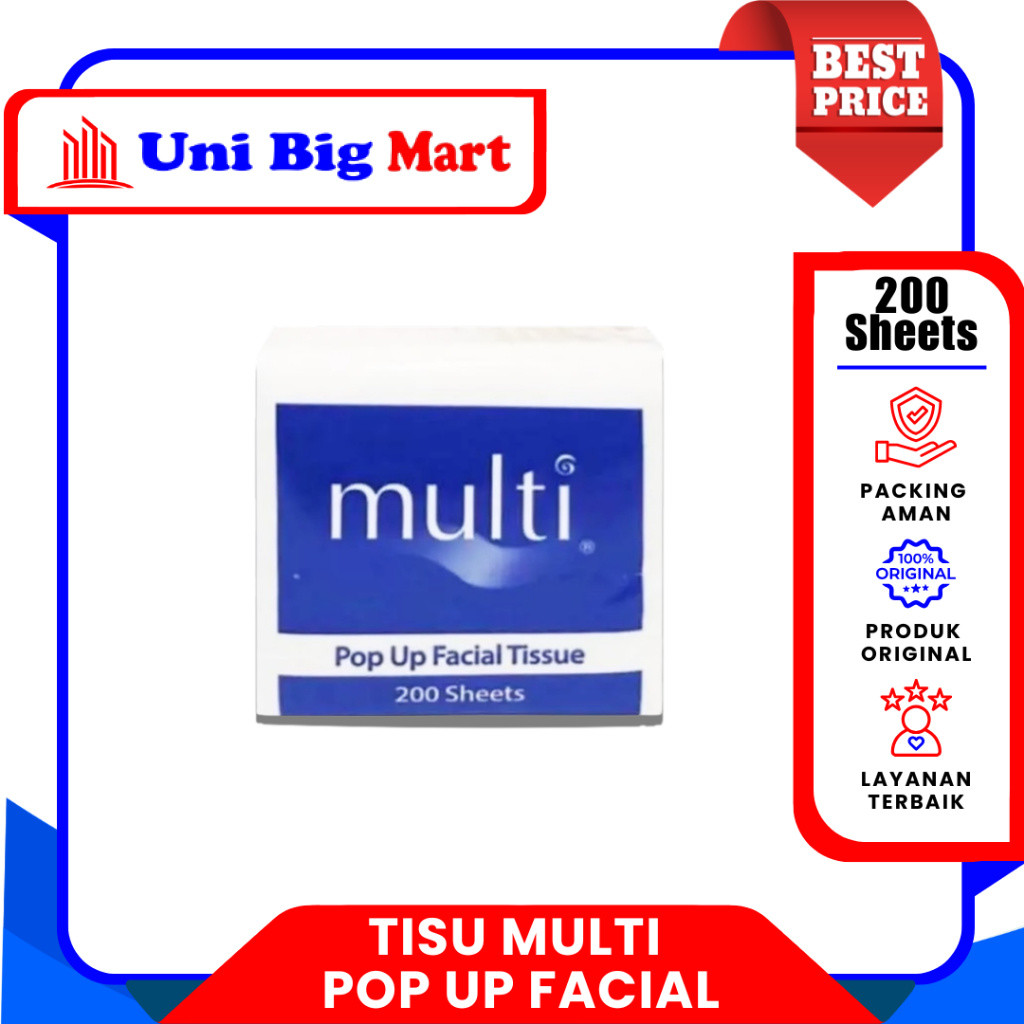 TISU MULTI POP UP MEJA MINI FACIAL TISSUE 200 SHEETS
