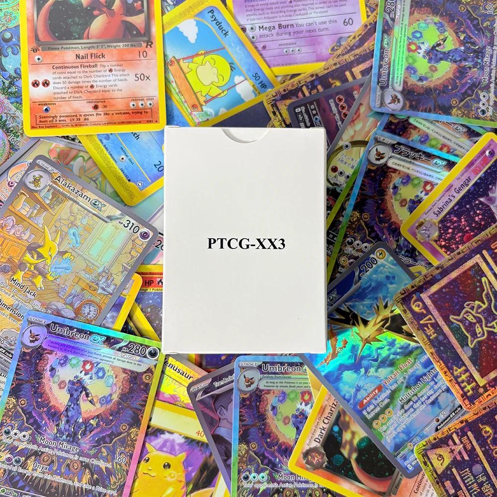 55PCS PTCG-XX3 Foil Ancient Mew Zekrom Reshiram Victini Charizard Dark Gengar Latias Mew Pikachu Who
