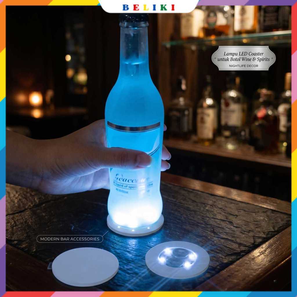 Lampu Alas Botol Wine Bottle Stickers LED Coaster Light - LG230
