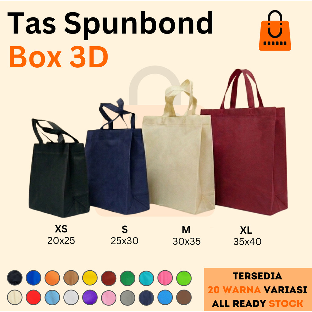HBPA Goodie Bag Spunbond Box Bag Tas Spunbond All Size | 20x25 | 25x30 | 30x35 | 35x40 | - Pcs